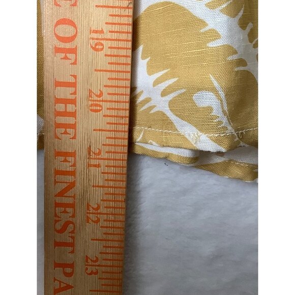 NWT Nude Lucy Women Size L Linen Tropical Boho Style Yellow Slip Inside Tank Top - Picture 5 of 9